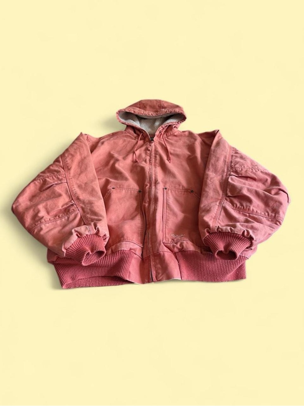 Vintage Walls Blizzard Pruf Sherpa Lined Canvas Jacket Orange Men’s 2XL